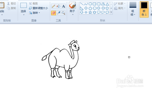 用电脑绘制骆驼简笔画