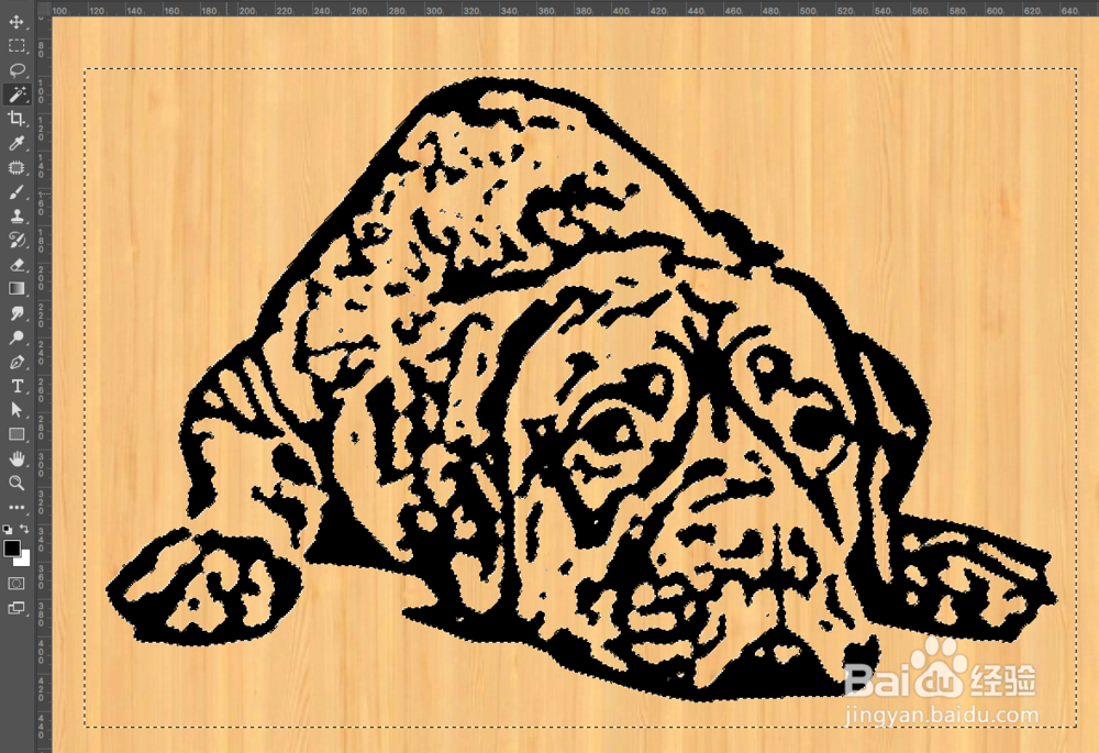 如何用PS制作出木刻效果的图片？