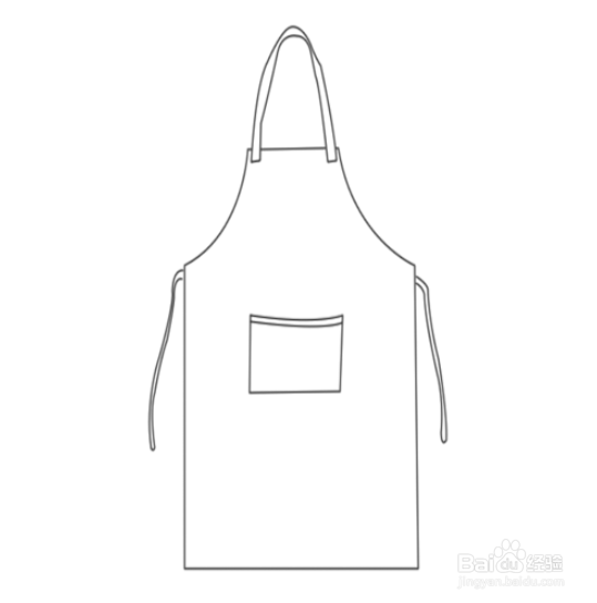如何围裙简笔画