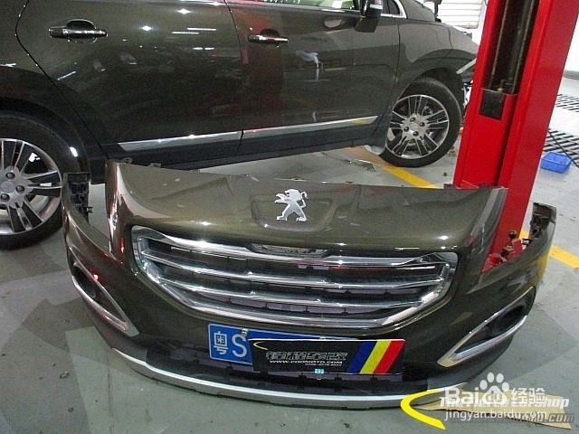 东风标志3008无损改氙气灯升级原装奥迪Q5透镜