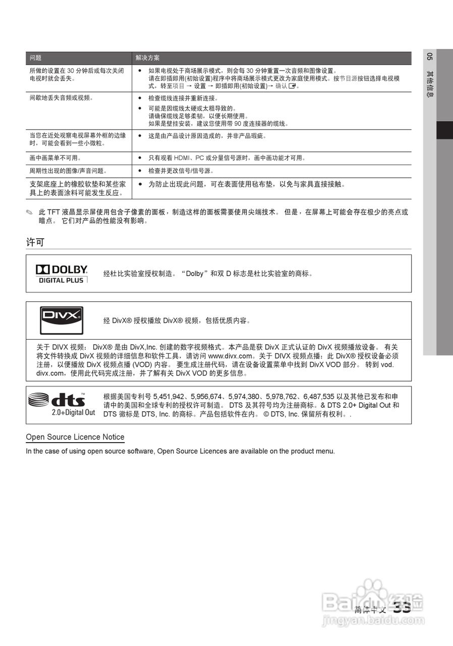 三星LA32C530F1R液晶彩电使用说明书:[4]