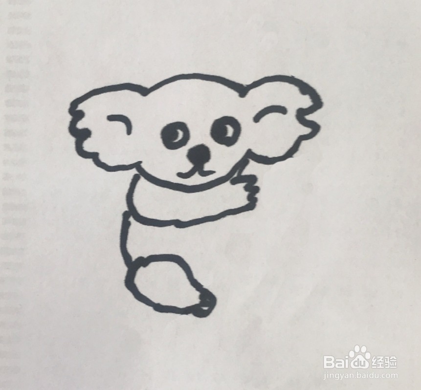 如何画树上的树懒简笔画.