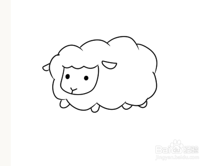 用数字画一只羊图片