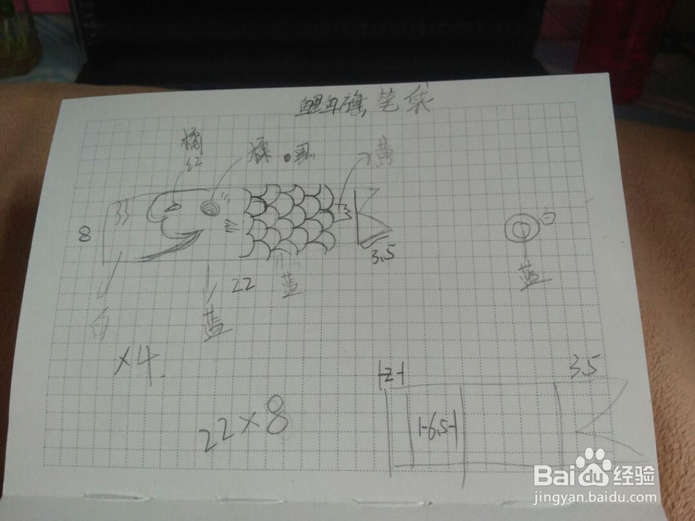 奶奶的巧手制作鲤鱼不织布笔袋