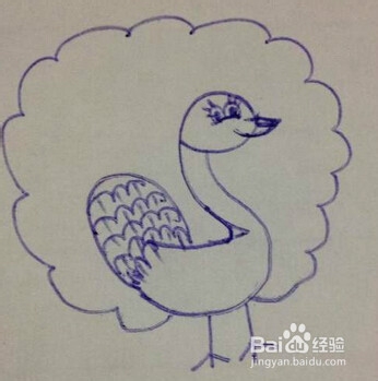 如何画儿童数字创意画—2变孔雀的画法