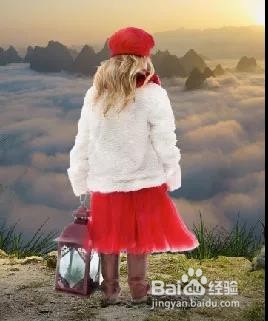 如何用PS合成在悬崖上瞭望日出的女孩
