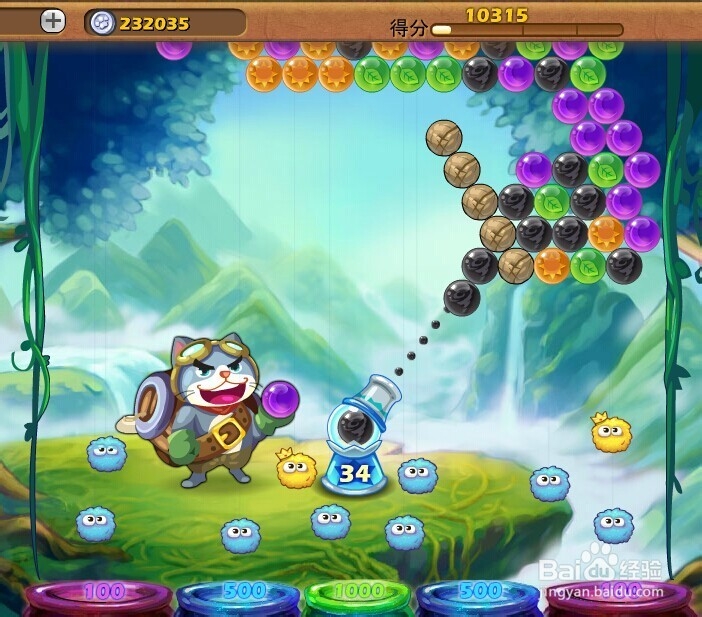 开心泡泡猫攻略第十九关