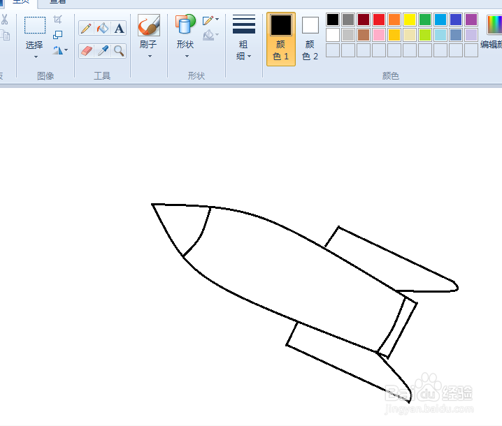 卡通火箭简笔画怎么画？