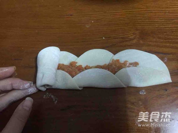 玫瑰花饺子的做法