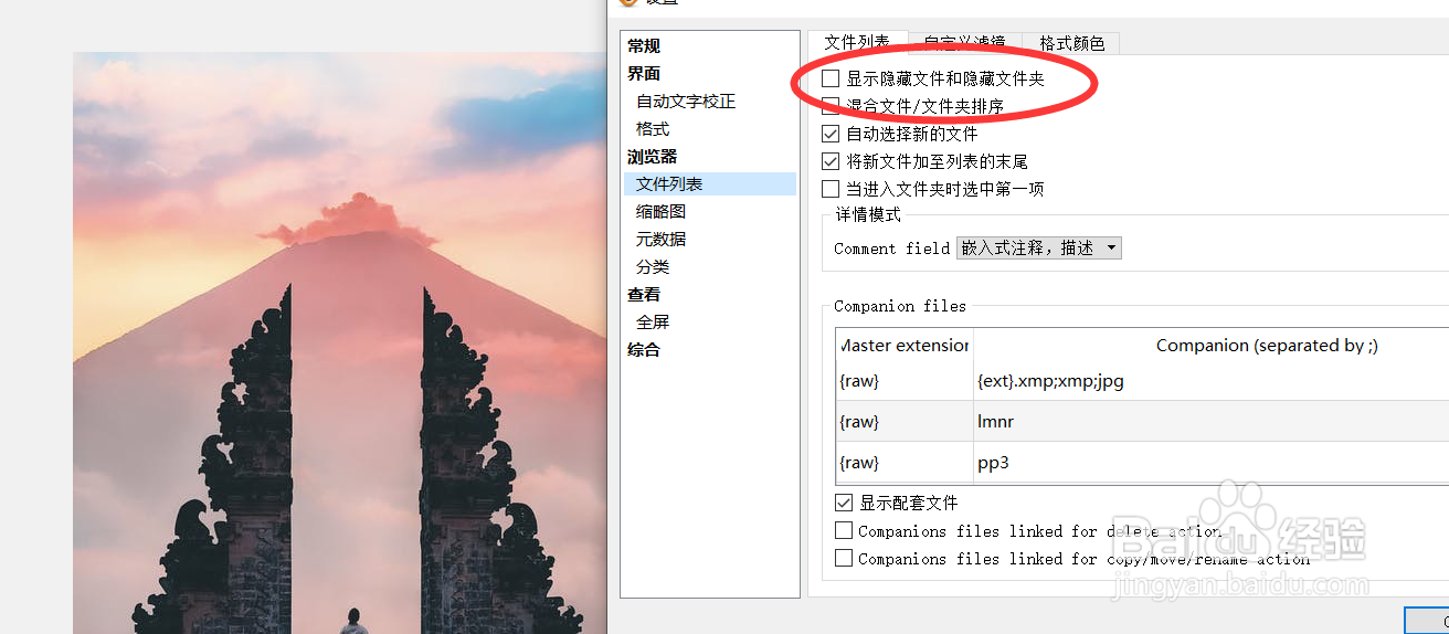 怎么设置xnview显示隐藏文件和文件夹?