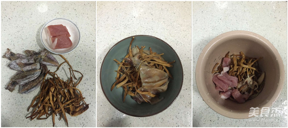 金针瘦肉墨鱼汤