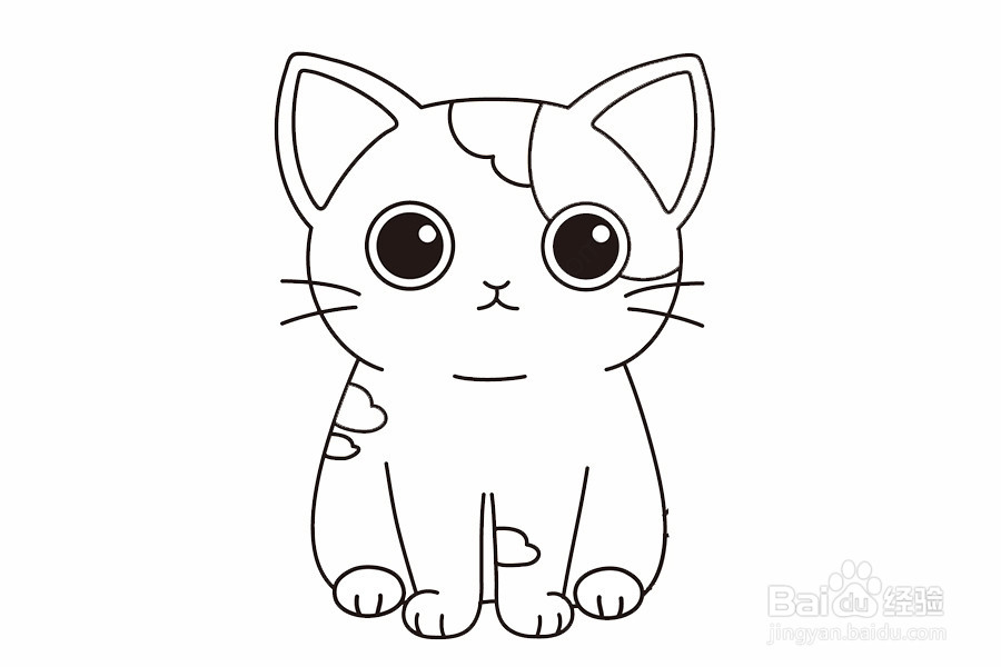 可爱小猫咪的画法图片