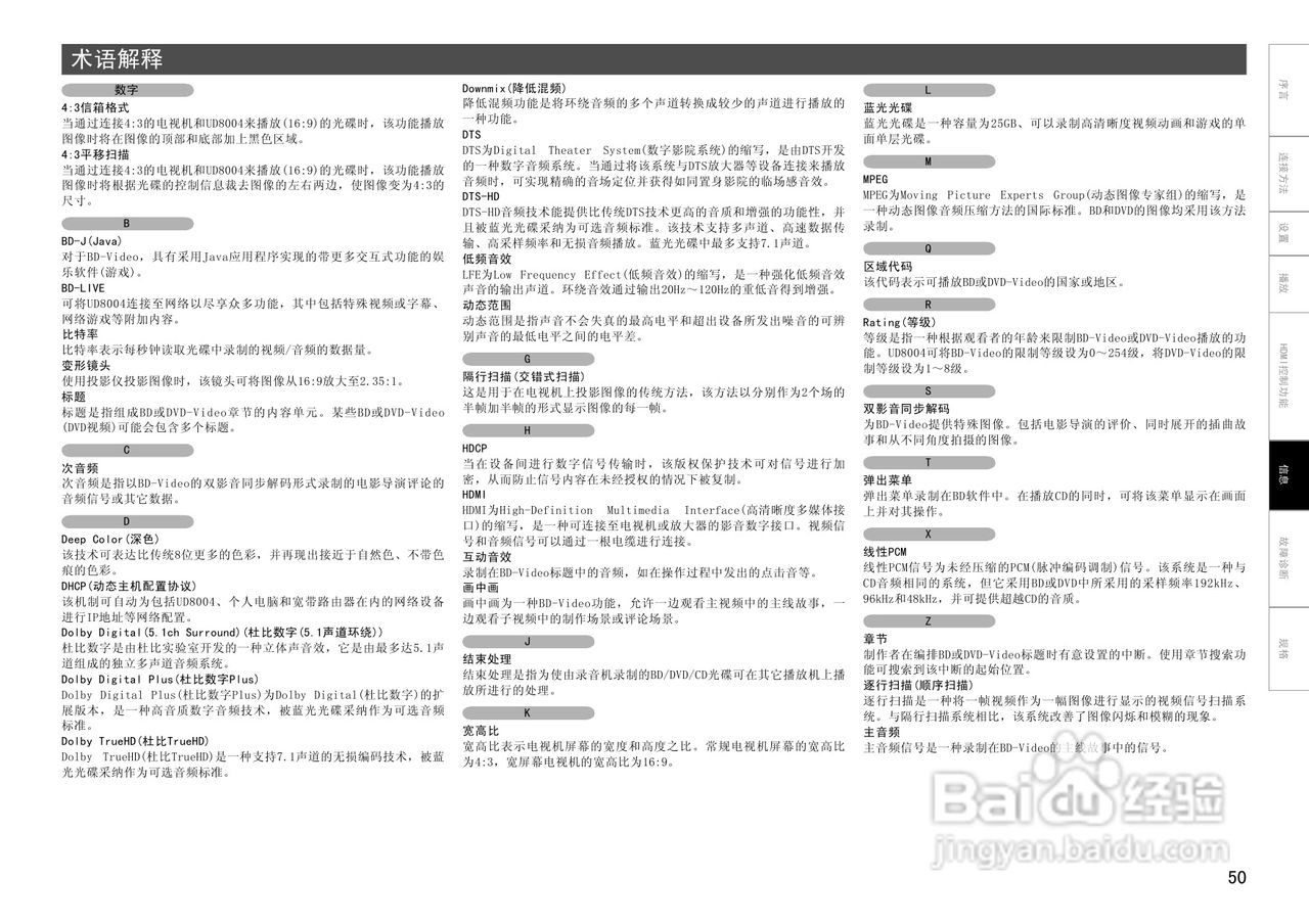 马兰士UD8004.功放使用说明书:[3]