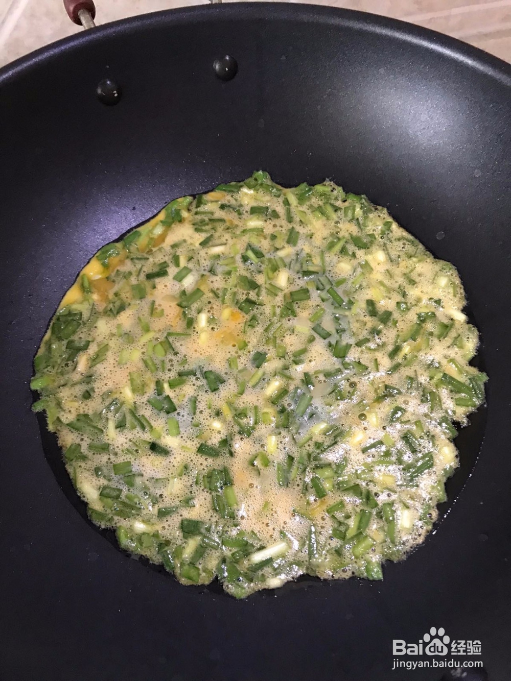 菜与主食合一的韭菜鸡蛋饼