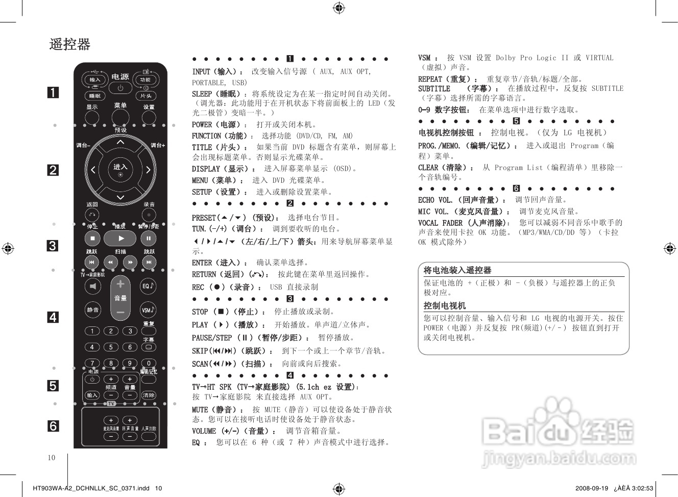 LG HT903WA家庭影院使用说明书:[1]