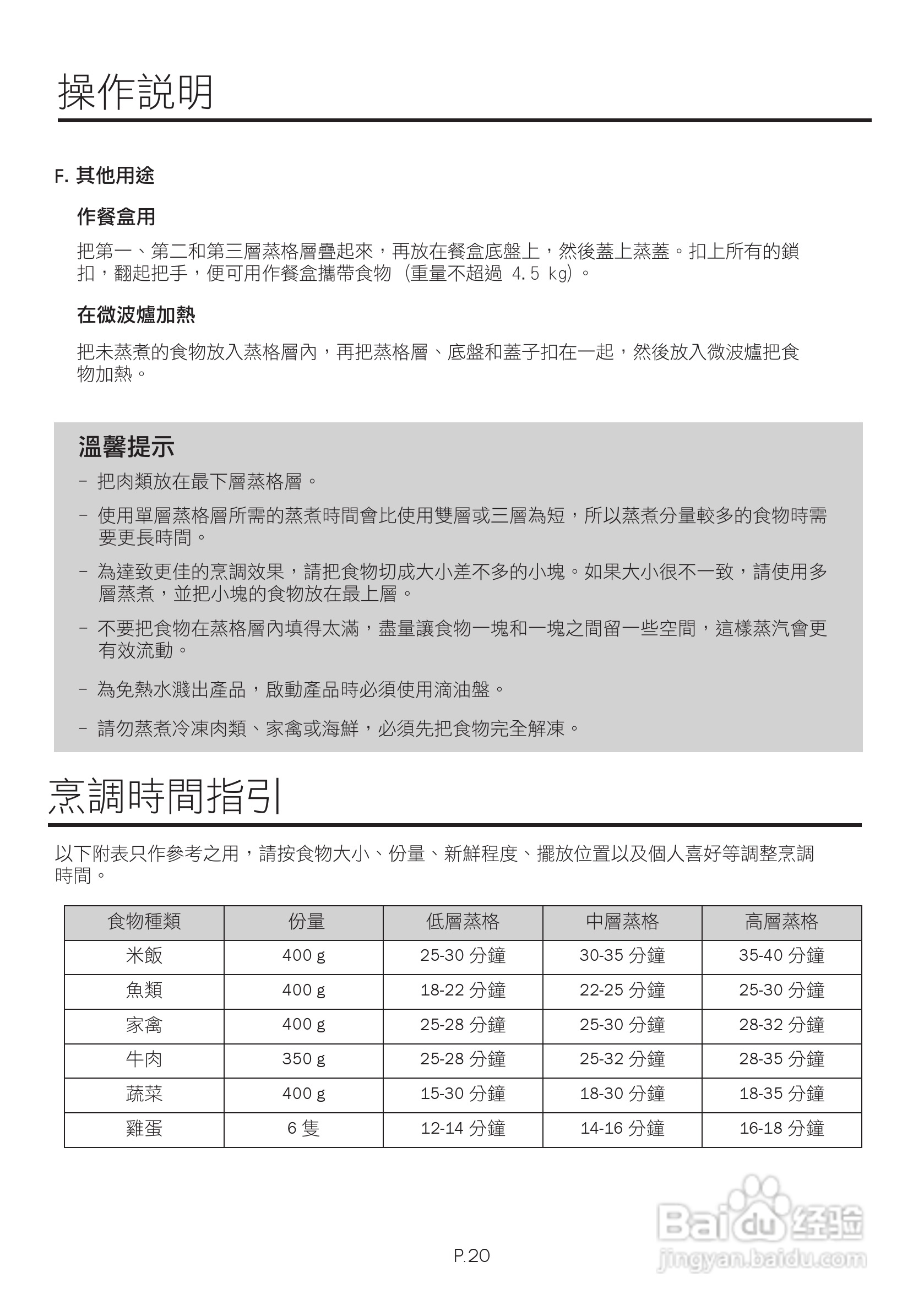 德国宝FST-D7餐盒式多层电蒸锅使用说明书:[2]