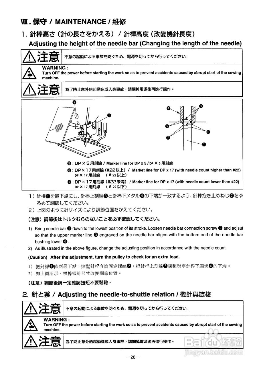 JUKI AMS-2150D花样机使用说明书:[4]