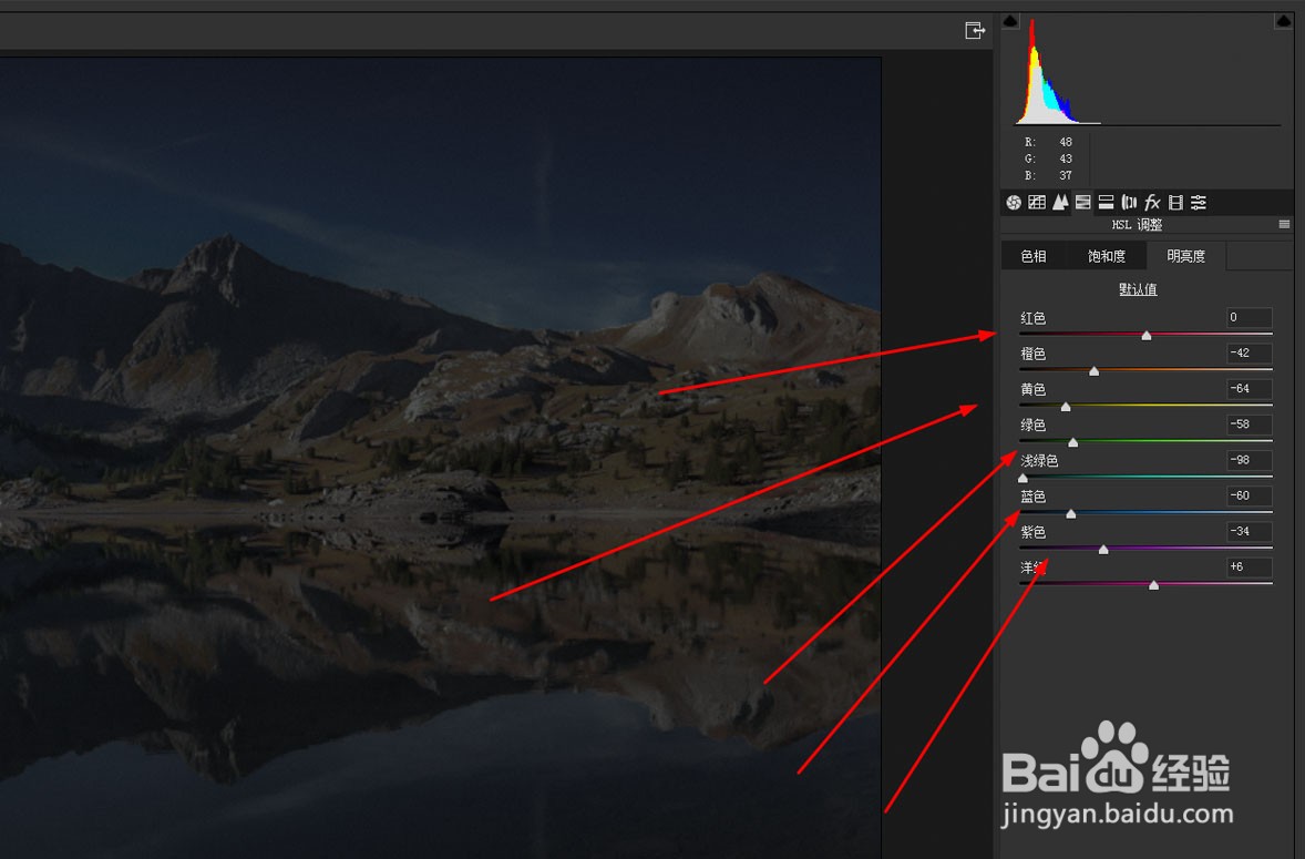 如何将图片白天变黑夜