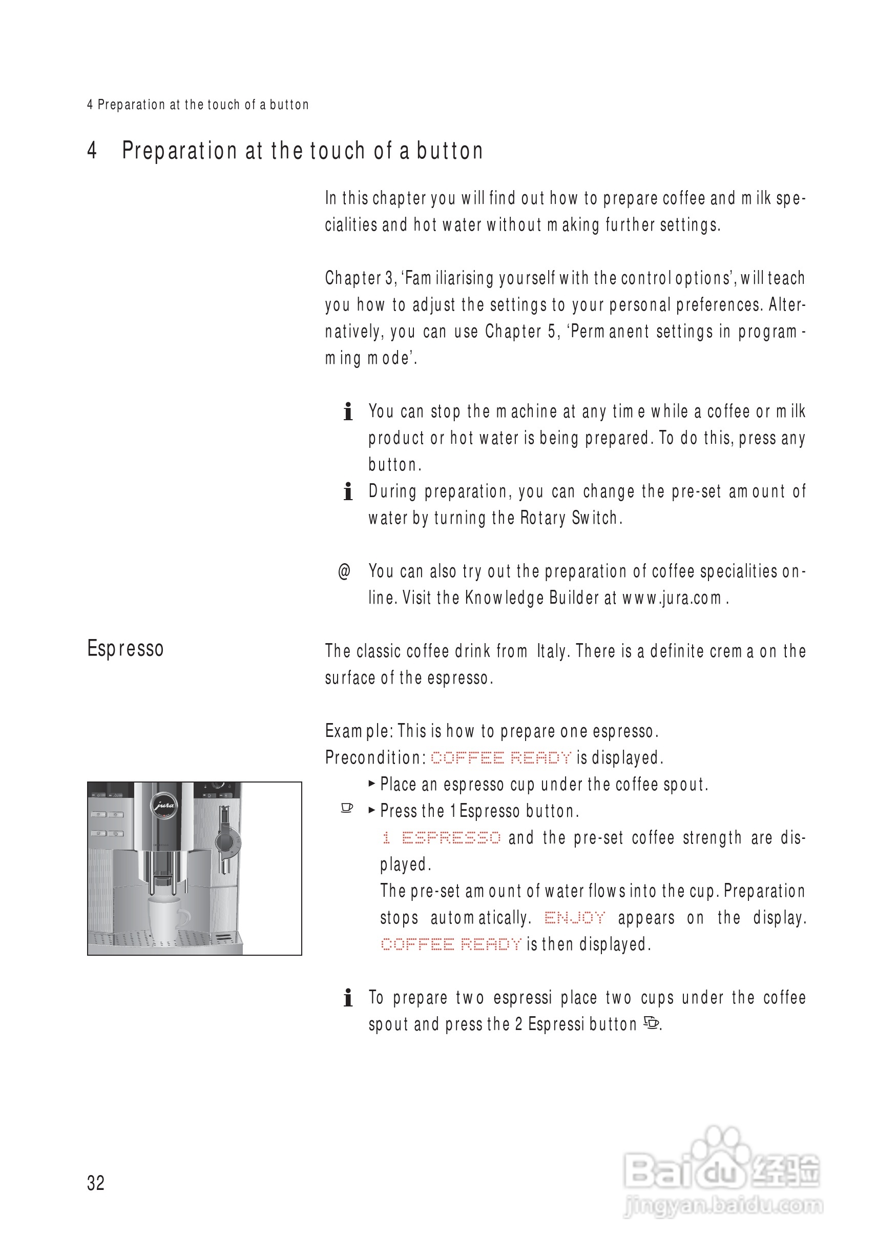 JURA IMPRESSA S9 One Touch 咖啡机使用手册:[2]