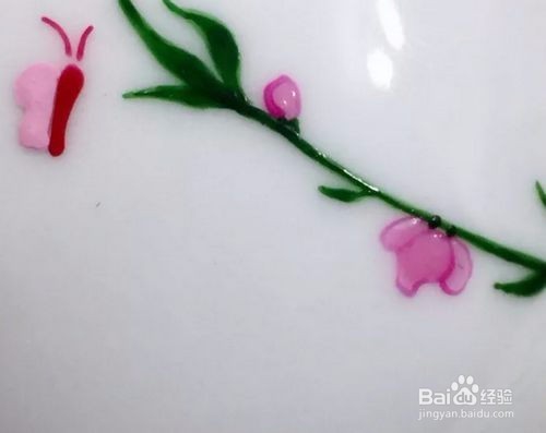 漂亮的手工绘制蝶恋花