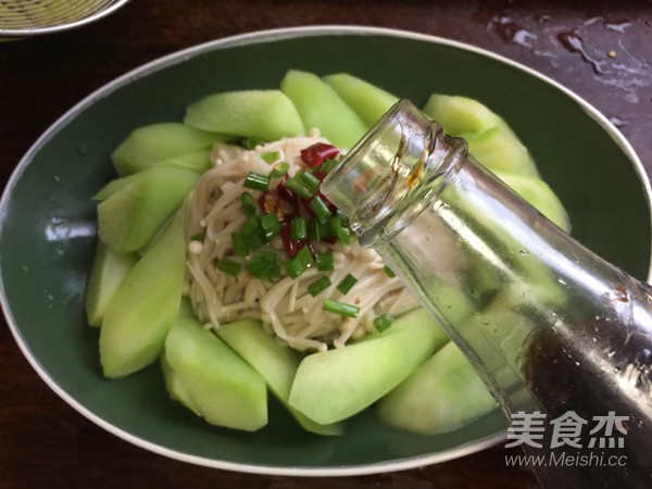 白灼芥蓝金针菇