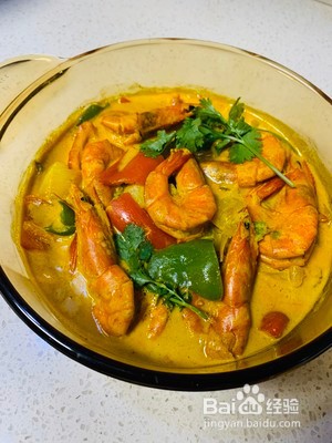 咖喱大虾的做法