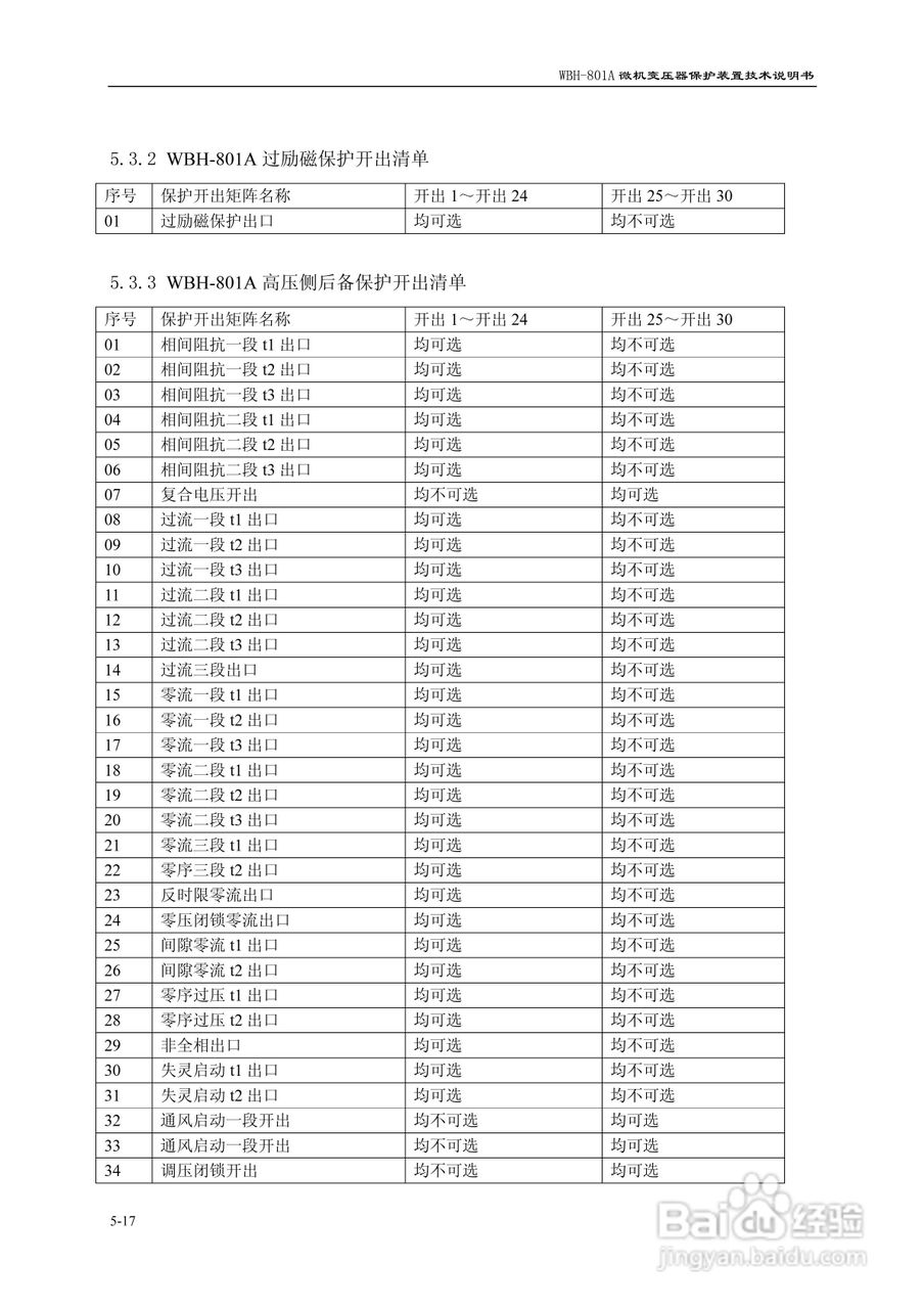 许继WBH-801A微机变压器保护装置技术说明书:[7]