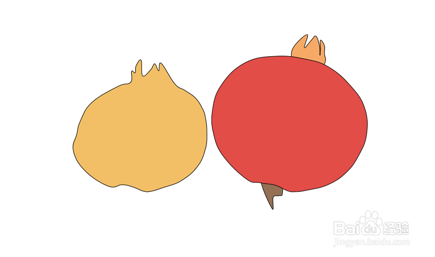 怎么画石榴的简笔画