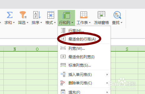 wps excel表格怎么设置最合适的行高和列宽？