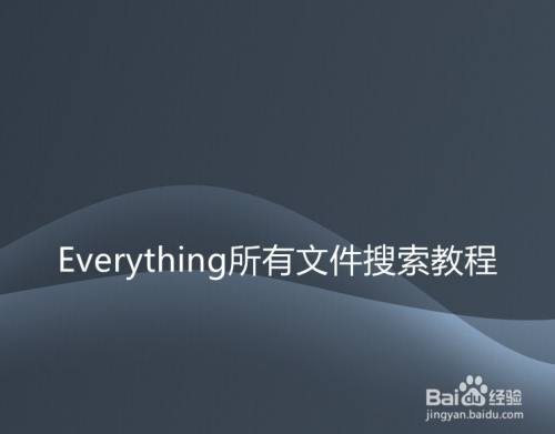 Everything所有文件搜索教程