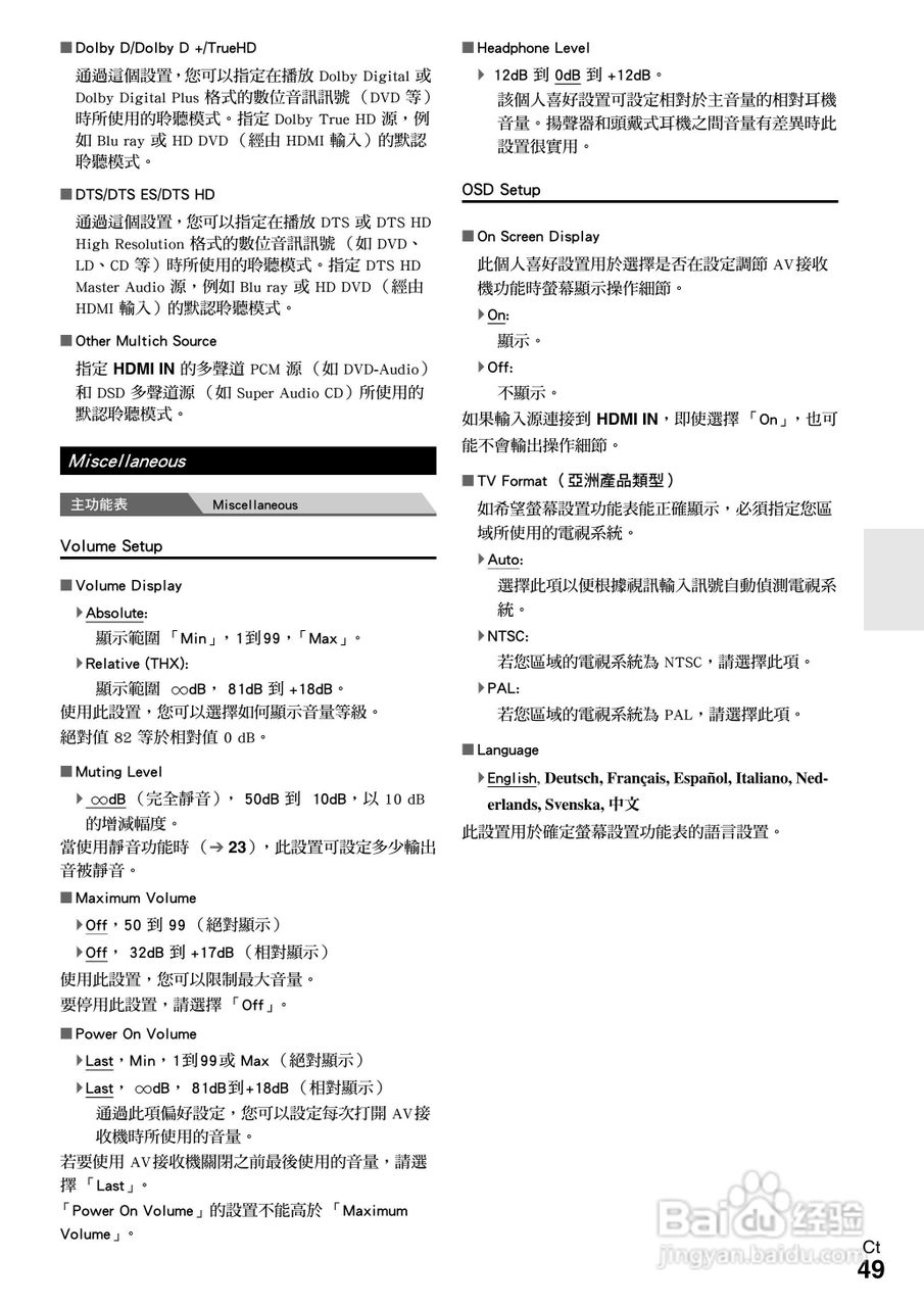 ONKYO AV接收机TX-SR608使用手册:[5]