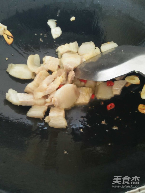 花菜肉片的做法