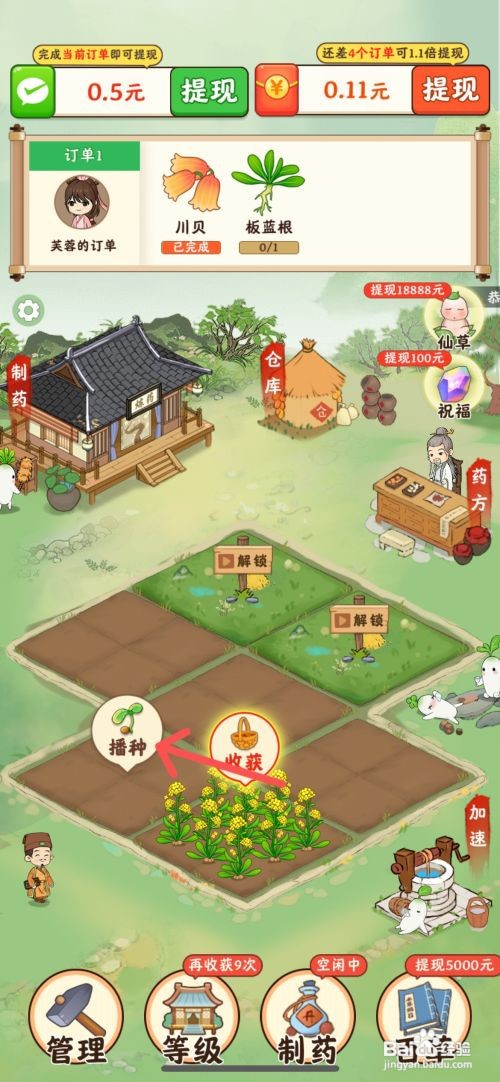 【神农世家】在农田种植板蓝根药材的攻略