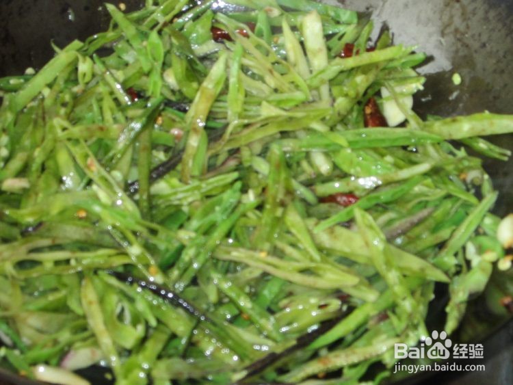 辣炒眉豆丝的做法