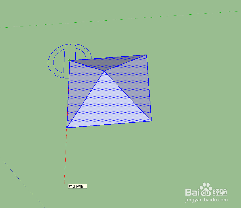 sketch up里不用插件怎么做出曲面屋顶?