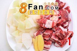 白萝卜炖羊肉的做法