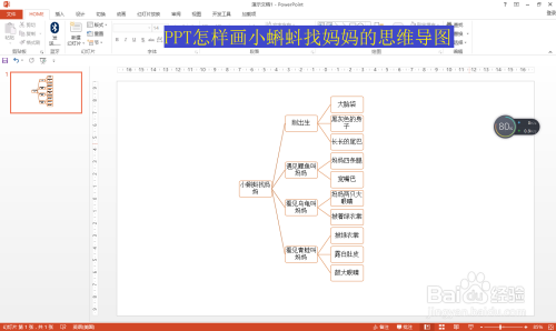 PPT怎样画小蝌蚪找妈妈的思维导图