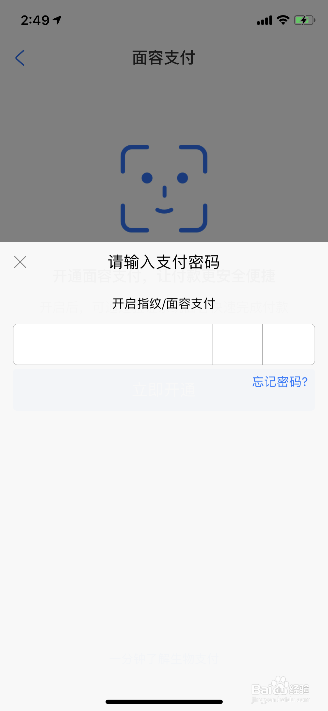 支付宝面容支付怎么开通