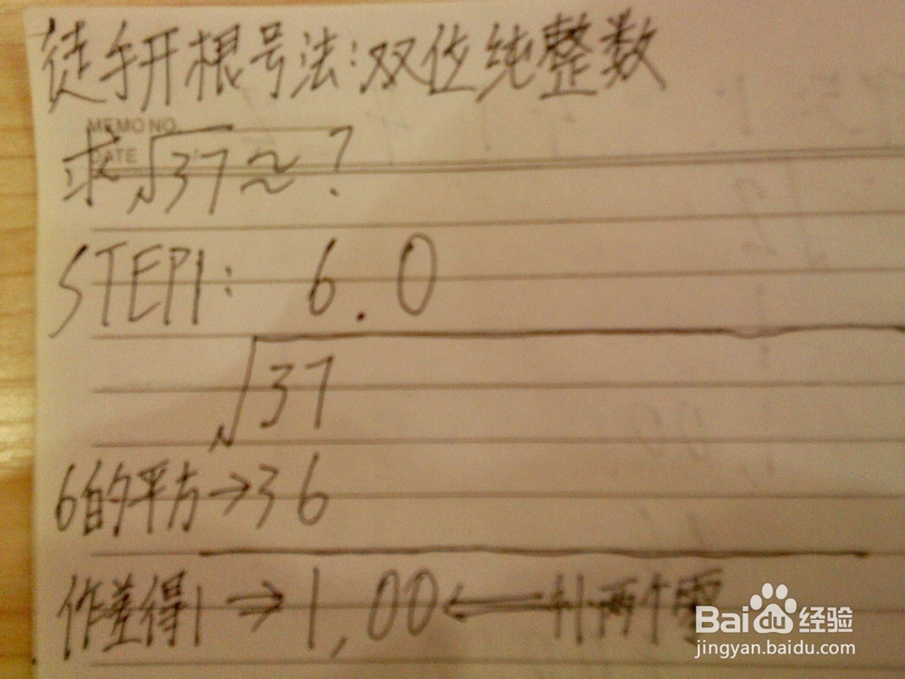 怎样徒手开平方根号：[2]两位纯整数