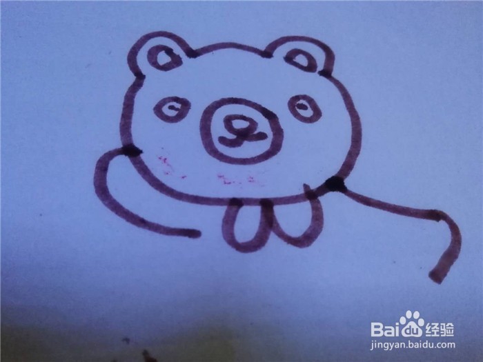 怎么样用简笔画画小熊