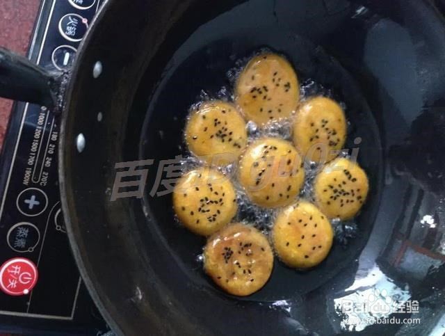 家常菜小吃油炸芝麻南瓜饼DIY怎么做好吃