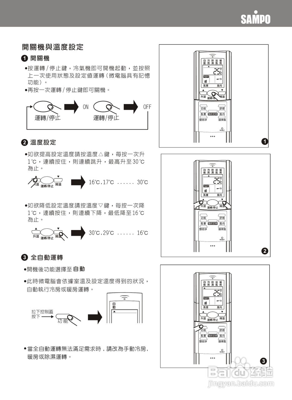 声宝AM-KY20DC型分离式冷暖气机说明书:[1]