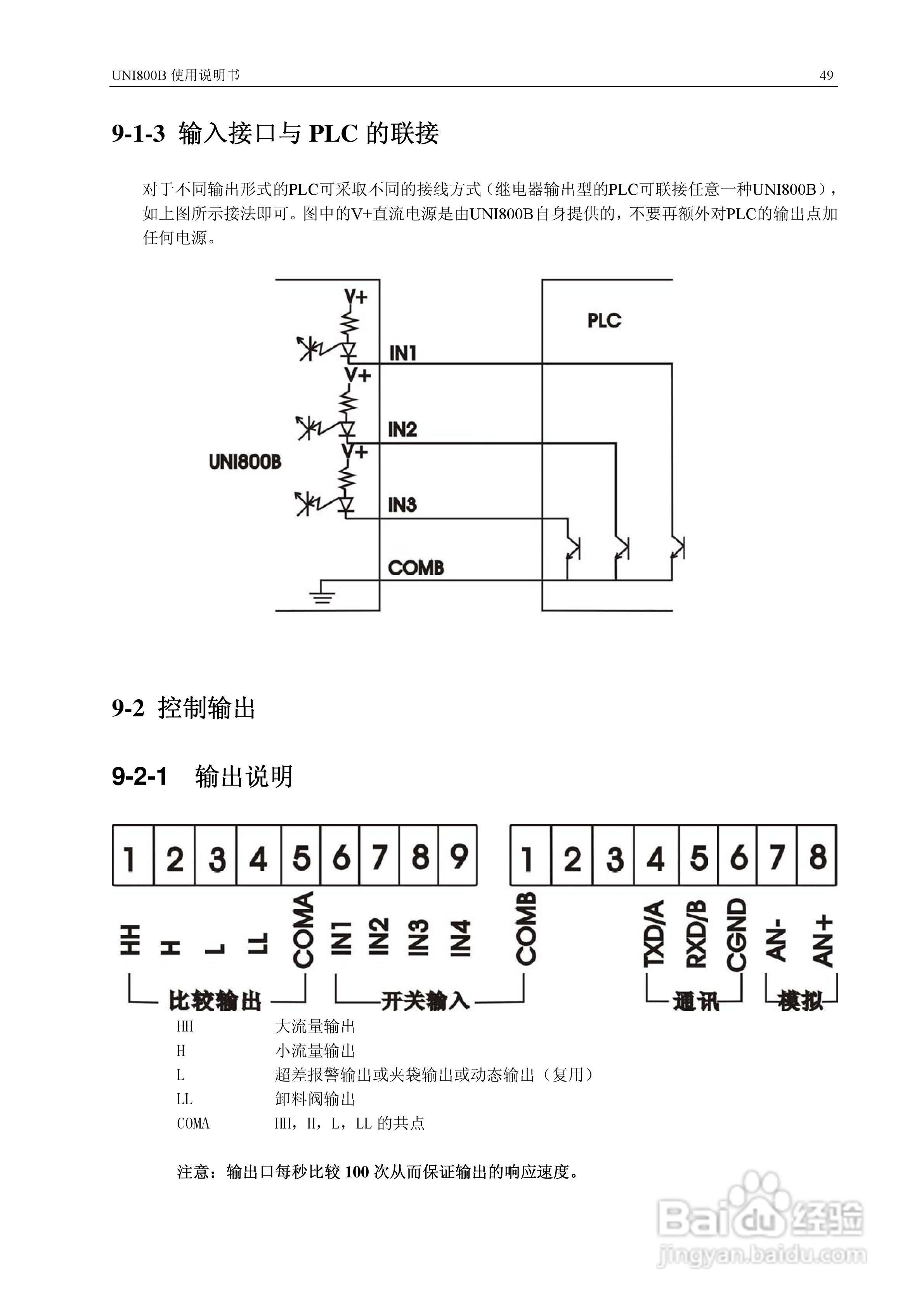 UNI 800B定量秤控制仪使用说明书:[5]