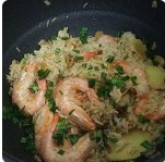 鲜虾扇贝肉焖饭