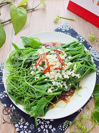 蒜香丝瓜尖的做法