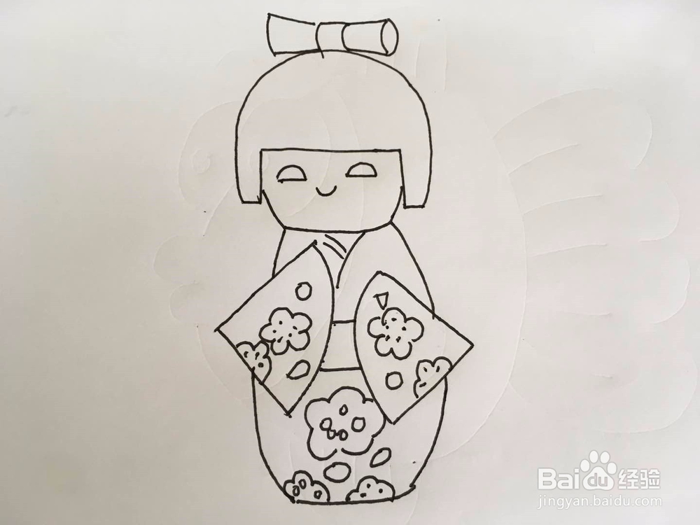 <b>怎样画出日本娃娃的简笔画</b>