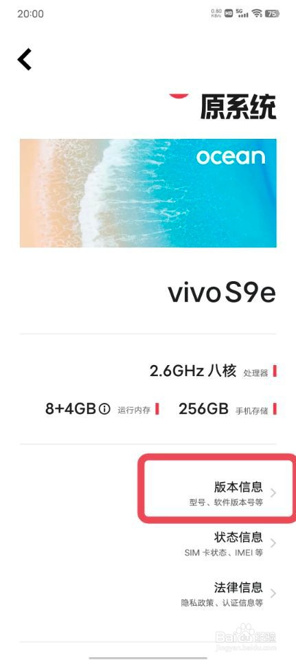 vivo手机的版本信息在哪查看