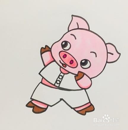 可爱猪的简笔画教程