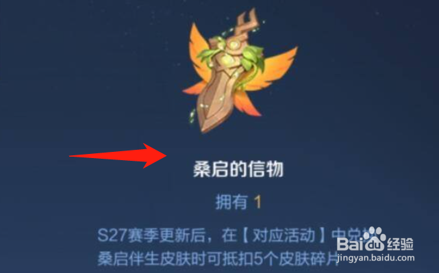 王者荣耀桑启的信物有什么用