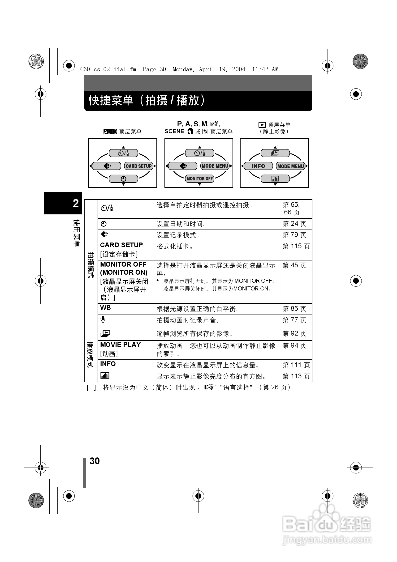 奥林巴斯 C-60ZOOM数码相机说明书:[3]